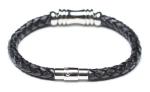 Leather Bracelet, Stainless Steel Clasp