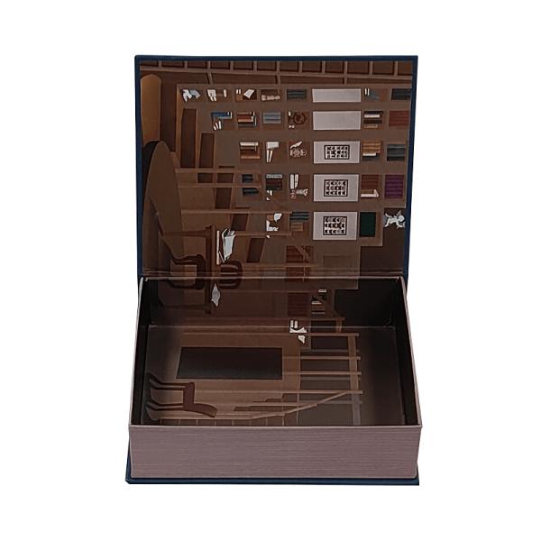 Luxury Book Style Gift Box with Magnetic Closure Custom Printed Packaging for Brands Wedding Cosmetics Trendy Design Packaging