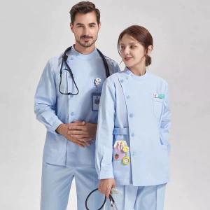 Wholesale USA Market Customized Cotton Polyester Nurses Uniform Sets with Logo in Various Color from china suppliers