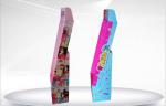 Shopping Mall Cardboard Pos Display Stands With Hooks Die Cut