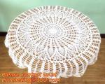 round crochet tablecloth white round tablecloths, Corcheted Lace Table linen,