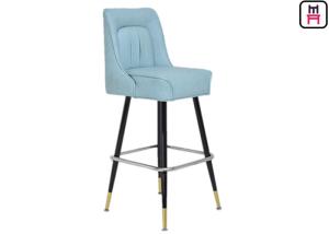 Wholesale Luxury Leather Button Deco High Bar Stools , Solid Wood Restaurant Supply Counter Stools from china suppliers