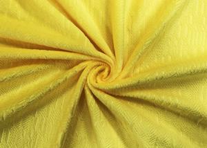 Wholesale 210GSM Soft 100% Polyester Embossed Pattern Micro Velvet Fabric - Yellow from china suppliers