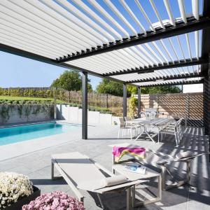 Wholesale Garden Outdoor 3x3 Gazebo Pergola Waterproof Louvered Pergola Roof Motorized Sun Shade Aluminium Bioclimatic Pergol from china suppliers