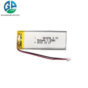 Wholesale KC Approved 3.7v Lithium Battery Power Pack Li-Polymer 500mah 502050 Lithium Polymer Battery from china suppliers
