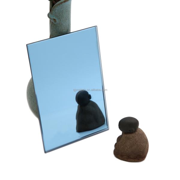Tinted Blue Double-Coated Float Glass Silver Glass Mirror Sheet for Bathroom