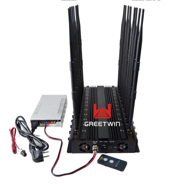 22 Antennas Wireless Signal Jammer 5G LTE 2G 3G 4G Wi-Fi GPS With Infrared