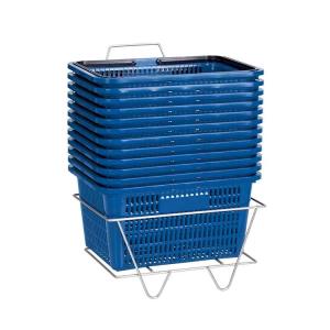 Wholesale Factory Custom plastic blue supermarket shopping basket retail shopping basket from china suppliers