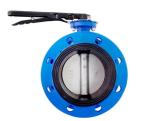 DN100 PN16 Electric Double Flange Butterfly Valve with EPDM Seat and 304/CF8