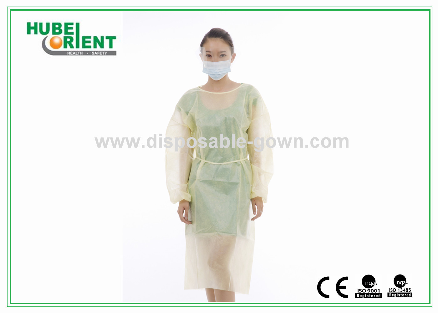 CE MDR Nonwoven Disposable Medical Isolation Gown For Hospital