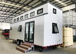 Wholesale Light Steel Prefab Tiny House On Wheels: Featuring Metal PU Sandwich Panel Wall And Trailer from china suppliers