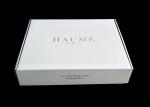 Recyclable Handmade Paper Gift Box White Printed Delicate UV Coating
