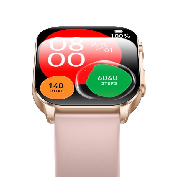 KW281M 2.01" AMOLED Flexible Curved Screen Smart Watch PVD Metal Frame flexible