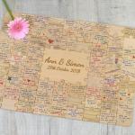 Personalised Wooden Wedding Jigsaw Puzzle Piece Guestbook Personalized Guest