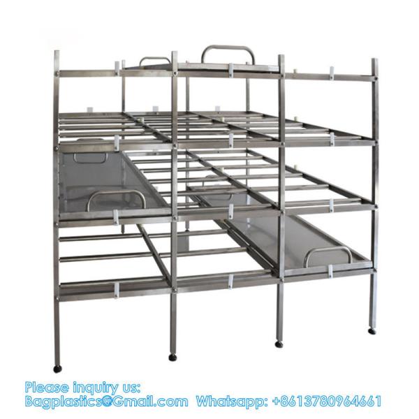 Stainless Steel 304/201 Morgue Equipment 3 12 Body Corpse Storage Rack body