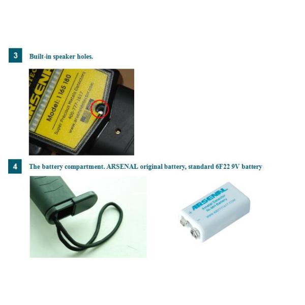 ABS Plastic Handheld Metal Detector Portable Vibrating Alarm Hand Held Security Detector