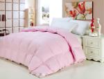 50% White GOOSE Down Pink Cotton Quilt / Duvet Double Stitched Piping for Hotel