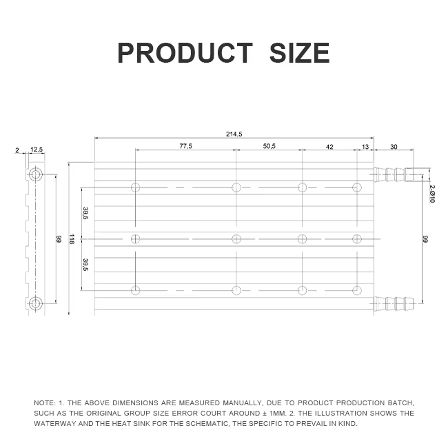 S19-JPRO Computer Case Water-cooled Manifold Liquid Aluminum Radiator Liquid Cooling Plate