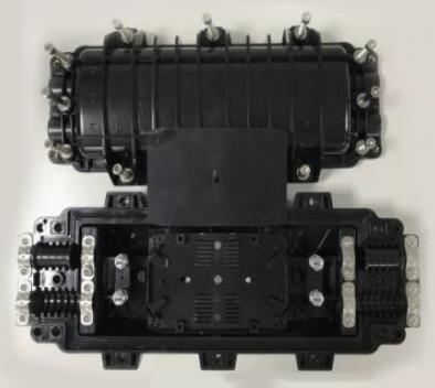 Horizontal Type PC Fiber Optic Splice Closure 470*180*110 , Fiber Optic Junction