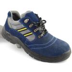 Gender Unisex 100% Suede Leather Low Heel Safety Shoes CE EN20345 UF-118-B Royal