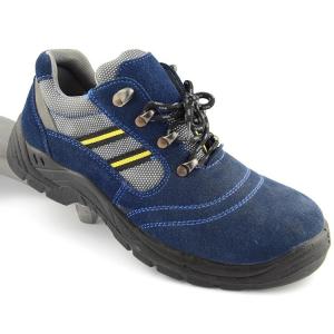 Wholesale Gender Unisex 100% Suede Leather Low Heel Safety Shoes CE EN20345 UF-118-B Royal Blue from china suppliers