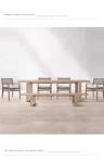 Nordic Modern Round And Rectangle Teak Outdoor Dining Table And Chairs For 10