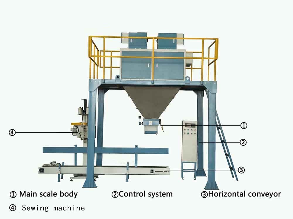 50 Lb 25Kg Beans Granules Bagging Machine Scale Open Mouth Bag Filling Machine