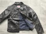 Levis Dark Brown Ladies' Pleather Biker Jacket With Plastic Zip Polo Collar