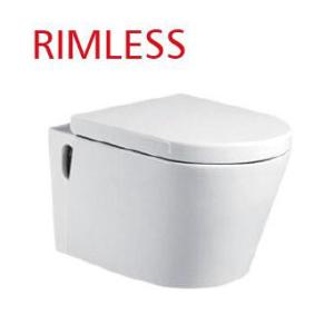 Wholesale Ada One Piece Wall Mounted Toilet Commode Elongated Home Self Cleaning Glaze from china suppliers