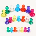 Clear neodymium magnetic push pin small fridge magnets for sale
