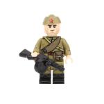WWII legoinglys action soviet soldier mini figure with military weapons building