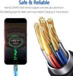 Nylon Braided Straight USB Cable 3m 10ft Type C Fast Charging