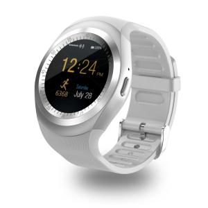 Wholesale Y1 Round Bluetooth 3.0 Wearable Smart watch Men Women Luxury Leather Business Smartwatch for Android from china suppliers