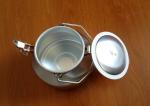 Food Sanitary Small Stainless Steel Milk Can With Lid Placed in Refrigerator