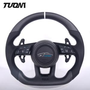Wholesale Matte Carbon Fiber Perforated Leather Audi Steering Wheel Custom Modify from china suppliers