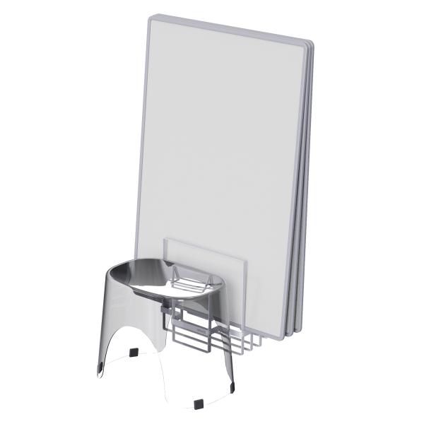 Magnetic Attraction Shower Rack With Towel Holder Wall Mounted Bathroom