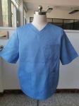 V Collar Blue Disposable Scrubs Single Use Unisex SMS Nurse Doctor Scrubs