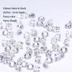 0.8-3.3mm Round Brilliant Cut Man Made Diamond Moissanite DEF VVS VS Lab Grown