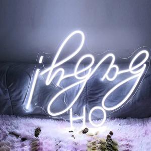 Wholesale Hustle LED Letter Light Personalized Pink Neon Sign For Bedroom Decoration from china suppliers