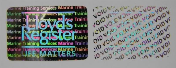 Tamper Evident Void Hologram Security Stickers / Hot Stamp Stickers Glossy