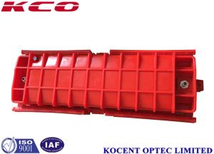 Wholesale 24 Cores Red Fiber Optic Splice Case / Inline Type Fiber Optic Splicing Joint Box from china suppliers