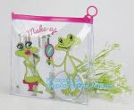 pencil packing slider zipper pvc plastic bag, student/children traveling EVA bag