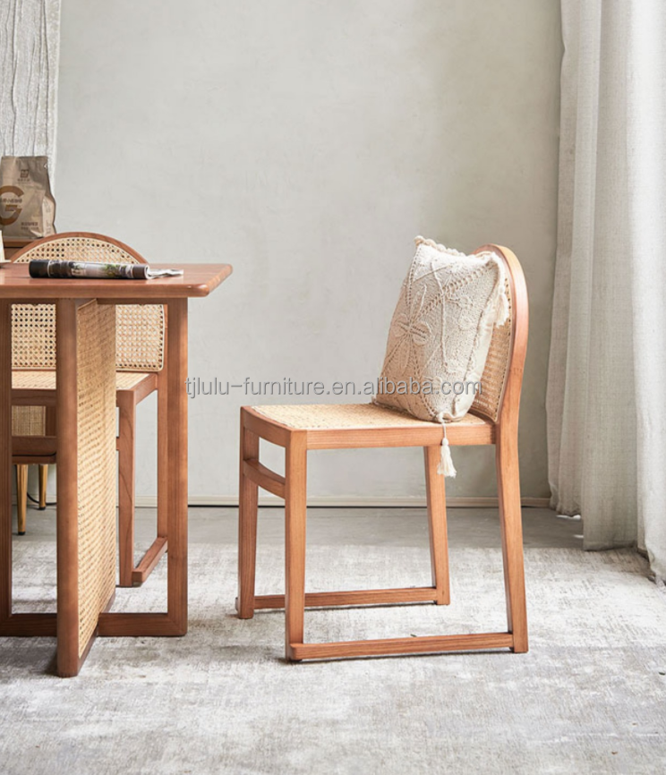 Hotel Dining Room Furniture Modern Rattan Dining Chair for Natural Modern Restaurant