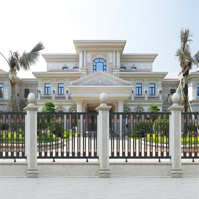 Long Service Life Advantage Aluminum Slat Metal Fence Elegant Balustrades Handrails