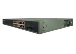 Latest POE-S0216GB 16x1000Mbps PoE + 2xGigabit SFP Uplink IEEE802.3af/at PoE