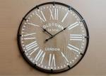 A0105 White Washed Numerals AA Battery Decorative Wooden Clocks