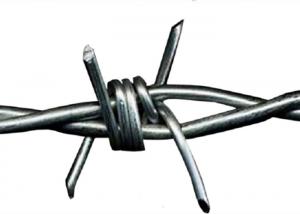 China Q235 4 Points Double Twisted Barbed Wire Weather Resistance Cow Wire Fence on sale