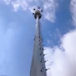 4g 5g Wireless Microwave Monopole Telecom Tower With Flangle 5m 12m 36m 45m 55m