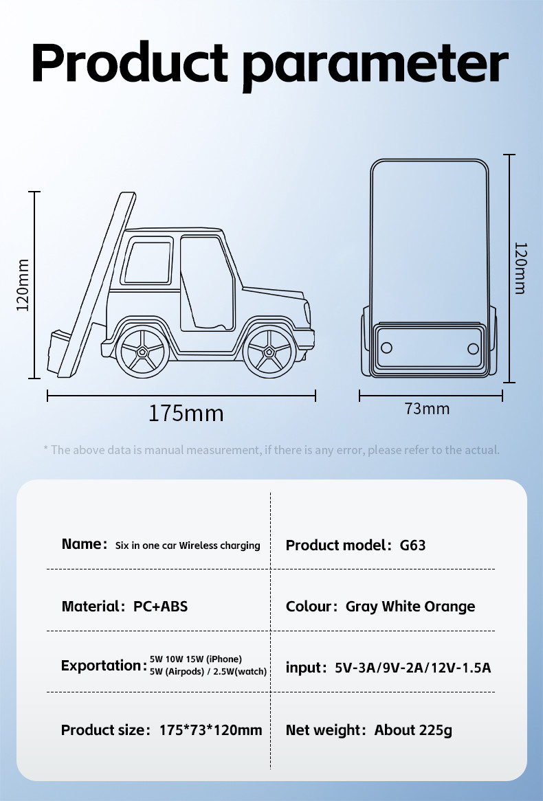Cool Car Shaped Wireless Charger Fast Charging For IPhone Airpods IWatch