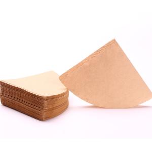 Wholesale 40 Pcs Cone Shaped Wood Pulp Coffee Filter Paper For Drip Coffee Filter from china suppliers
